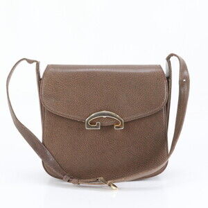 Gucci Old G Hardware Leather Shoulder Bag Tote Handbag Brown Women's
